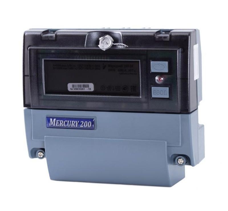Счетчик Меркурий 200.02 5-60А/220В (мнтар.) ЖКИ (DIN)